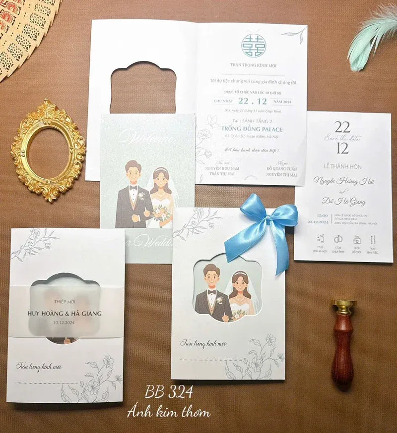 mẫu thiệp cưới Hà Nội đẹp